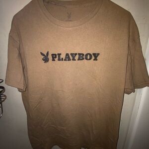 PLAYBOY Tan Tee with Subtle Black Logo